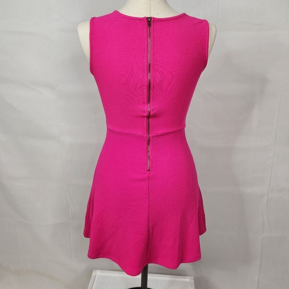 GB Gianni Bini Magenta Hot Pink Sleeveless Fit & Flare Skater Dress Sz S - Picture 4 of 10